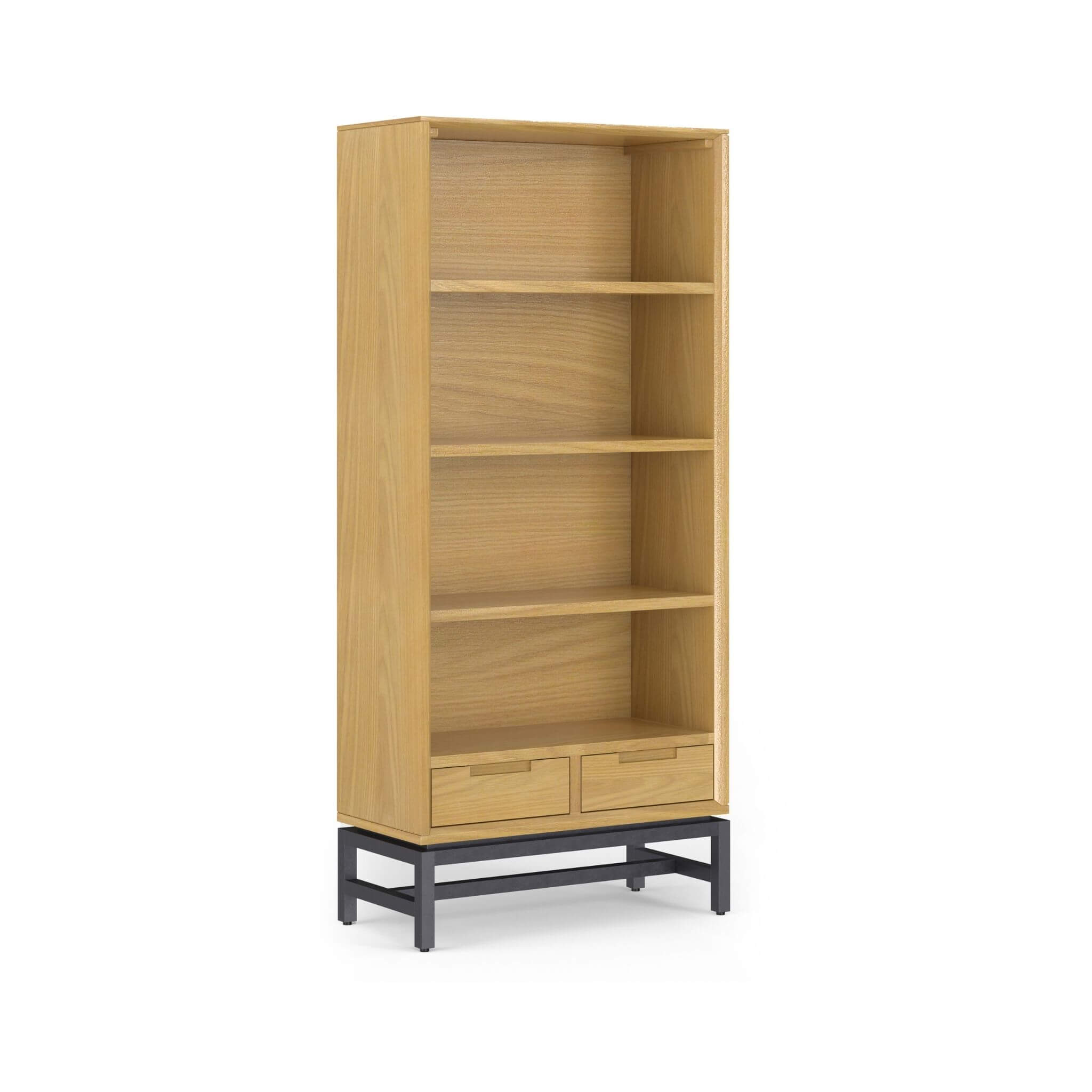 Alora Banting Mid-Century Oak Veneer Bookcase With Adjustable Shelves (SAK35178)