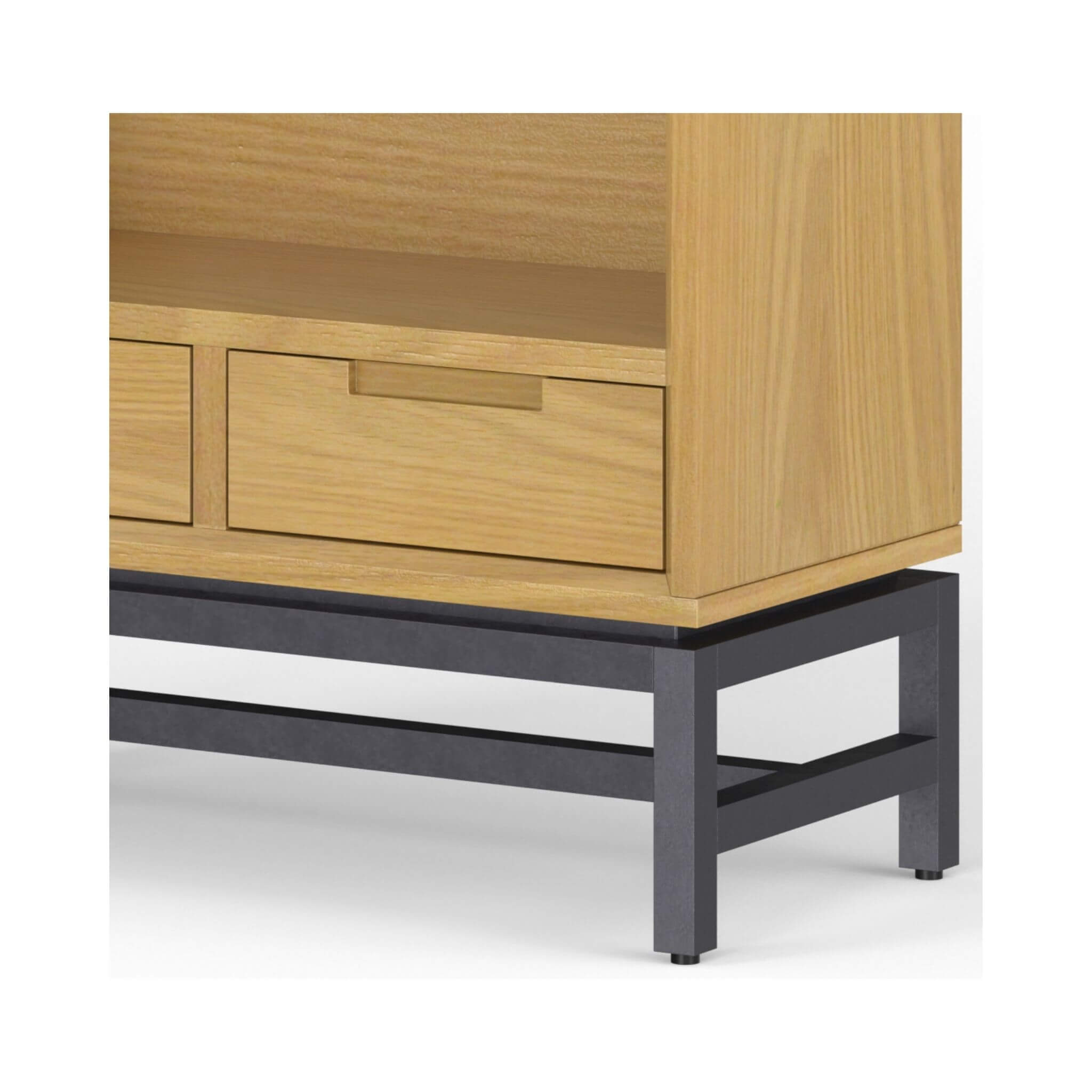 Alora Banting Mid-Century Oak Veneer Bookcase With Adjustable Shelves (SAK35178)