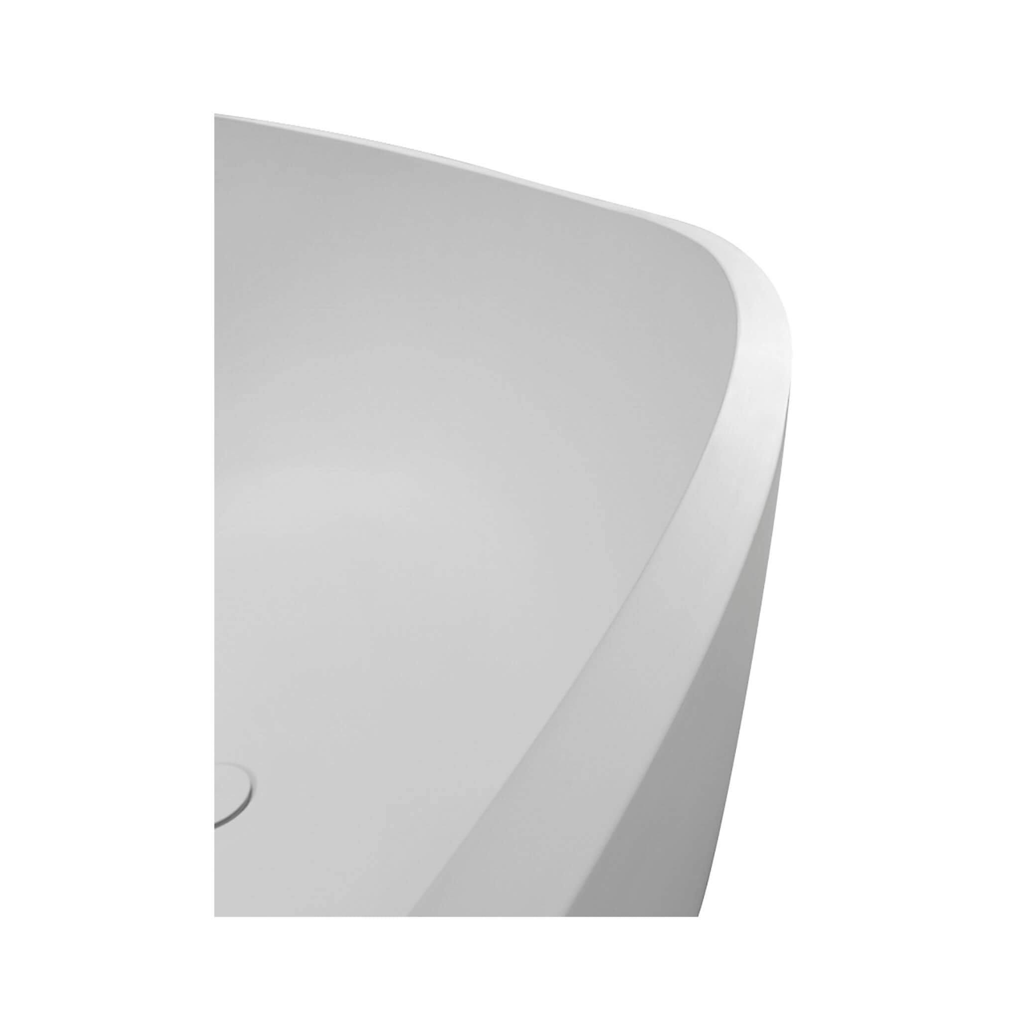 Alora Luxury 63-Inch Matte White Freestanding Soaking Bathtub With Overflow And Pop-Up Drain (SAK56140)