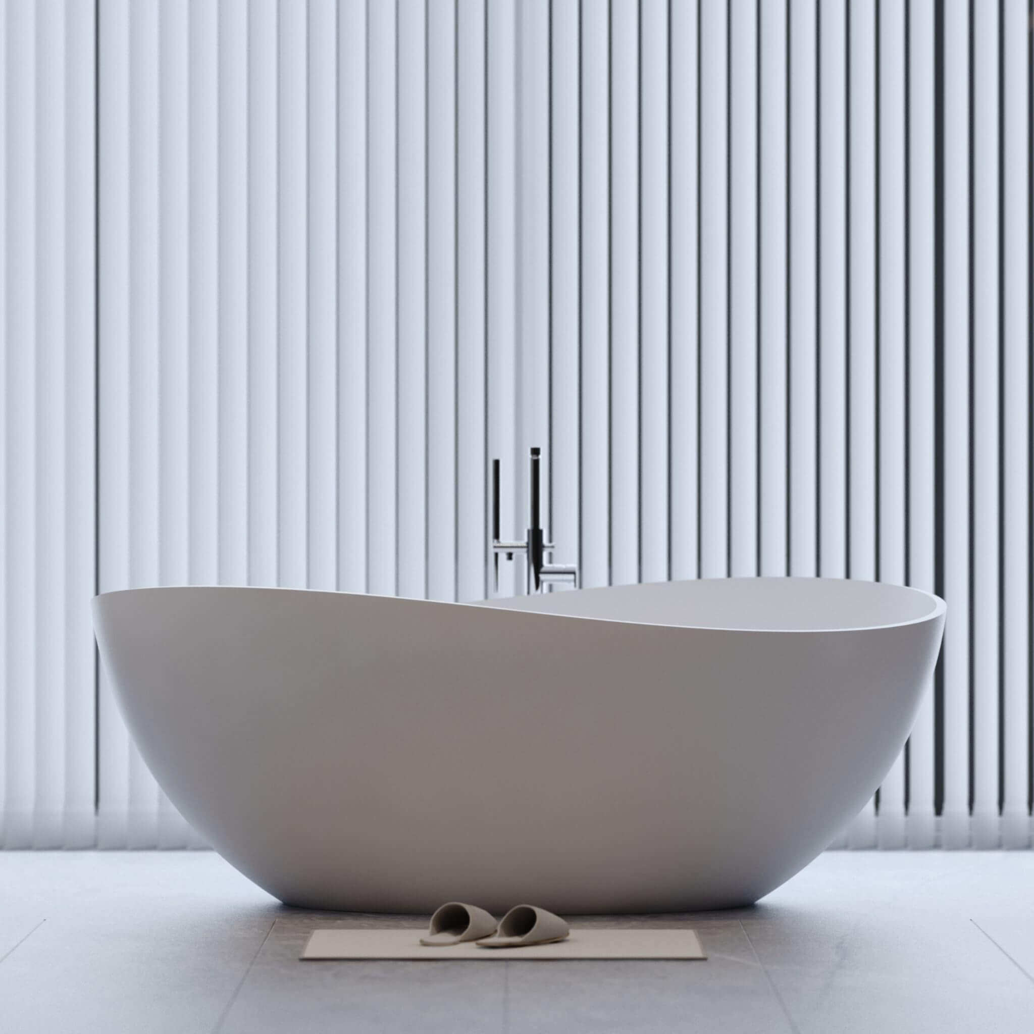 Alora Luxury 63-Inch Matte White Freestanding Soaking Bathtub With Overflow And Pop-Up Drain (SAK56140)
