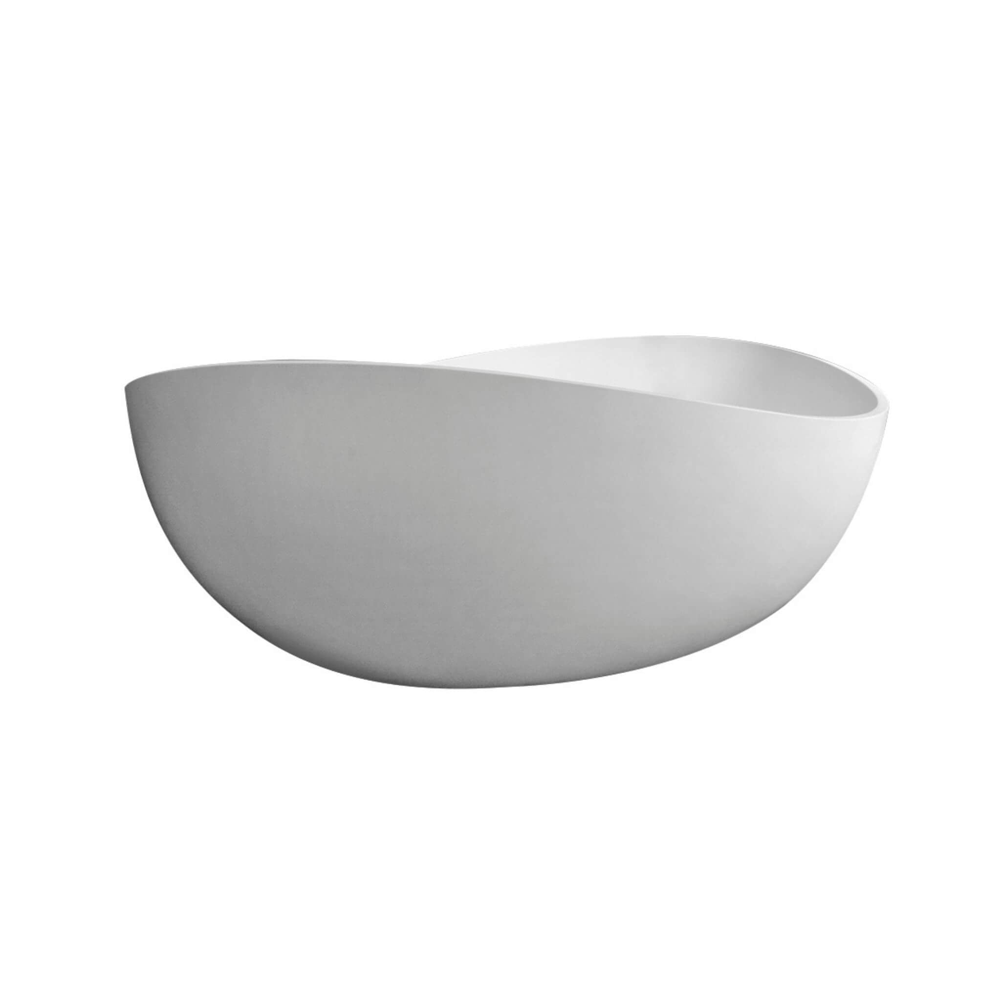 Alora Luxury 63-Inch Matte White Freestanding Soaking Bathtub With Overflow And Pop-Up Drain (SAK56140)