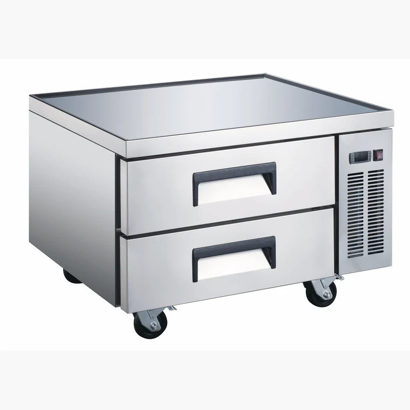 U-Star Chef Base Refrigerator, Two Solid Doors, 9.3 cu ft Capacity, in Stainless Steel