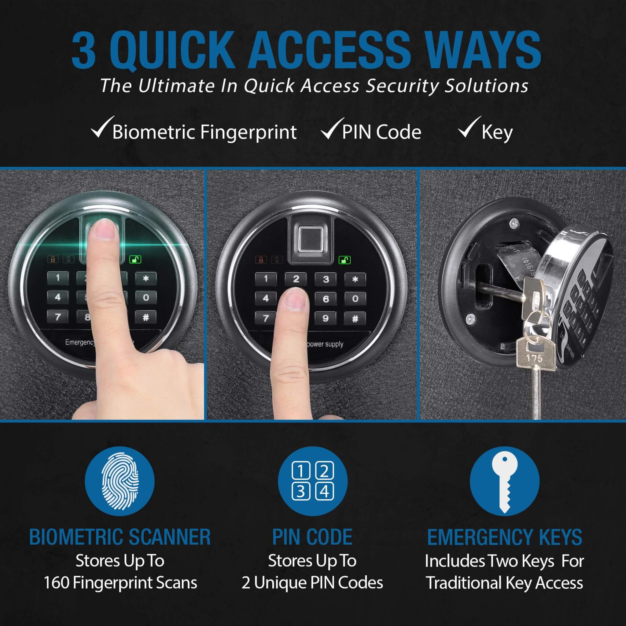 Barska 2.02 CF Heavy-Duty Fire Resistant Safe With Biometric Keypad (SAK29487)