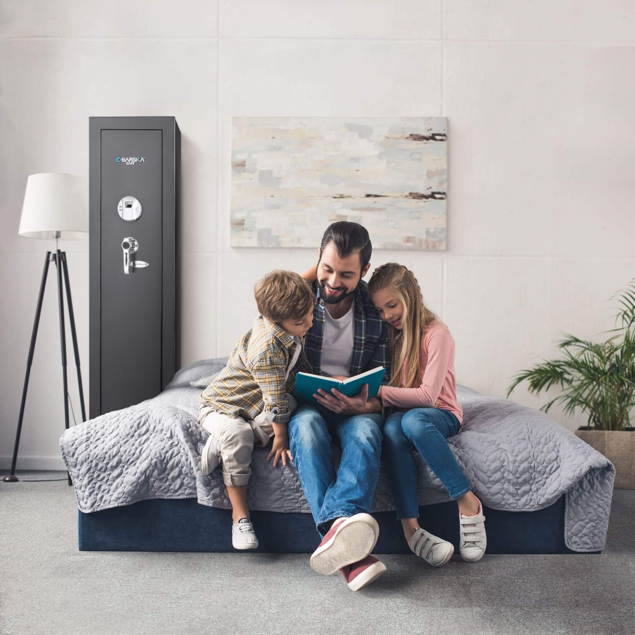 Barska 5.51 CF Tall Biometric Rifle Safe With Biometric Keypad (SAK90412)