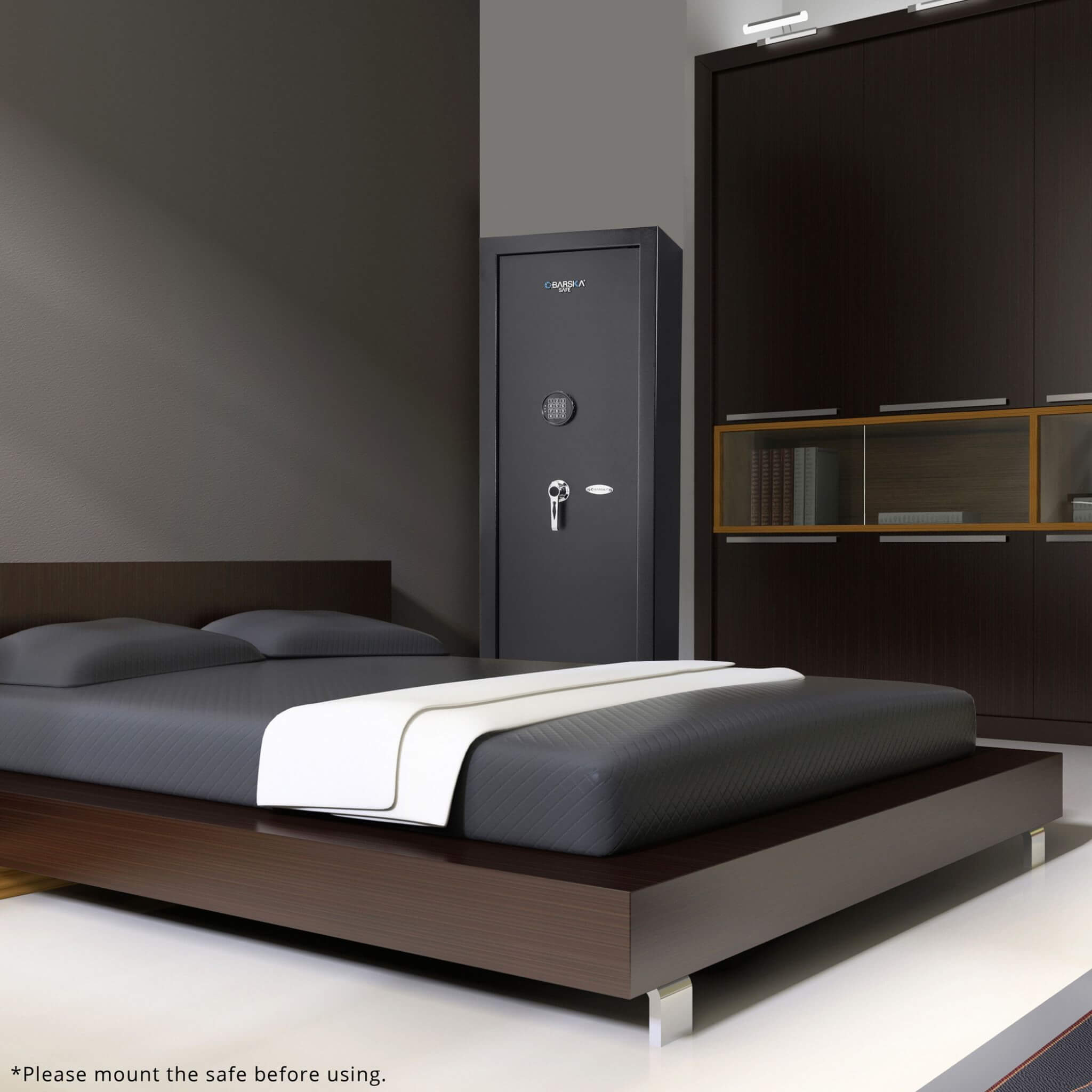 Barska 7.87 CF Extra-Large Rifle Gun Safe With Electronic Keypad And Secure Lock (SAK18420)