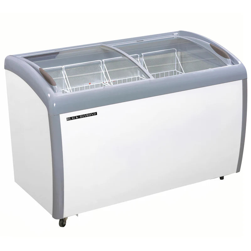 Black Diamond Chest Freezer, Two Glass Doors, 11.7 cu ft, in White