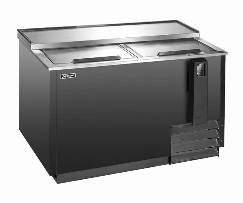 U-Star Bottle Cooler, 50"W, 14 cu ft, 2 Door, in Black