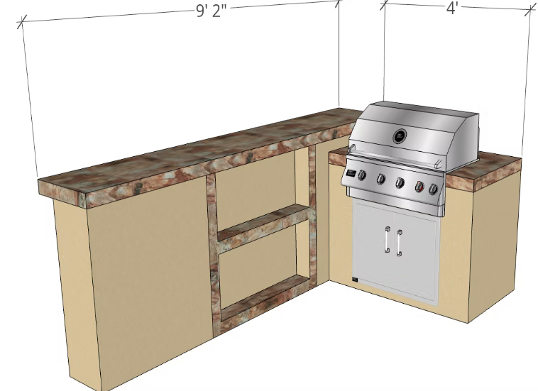 Custom Aspen BBQ Island
