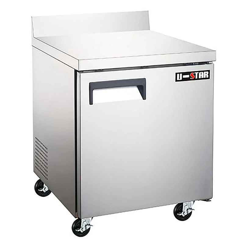 U-Star Worktop Freezer, Single Solid Door, 6.3 cu ft Capacity, in Stainless Steel