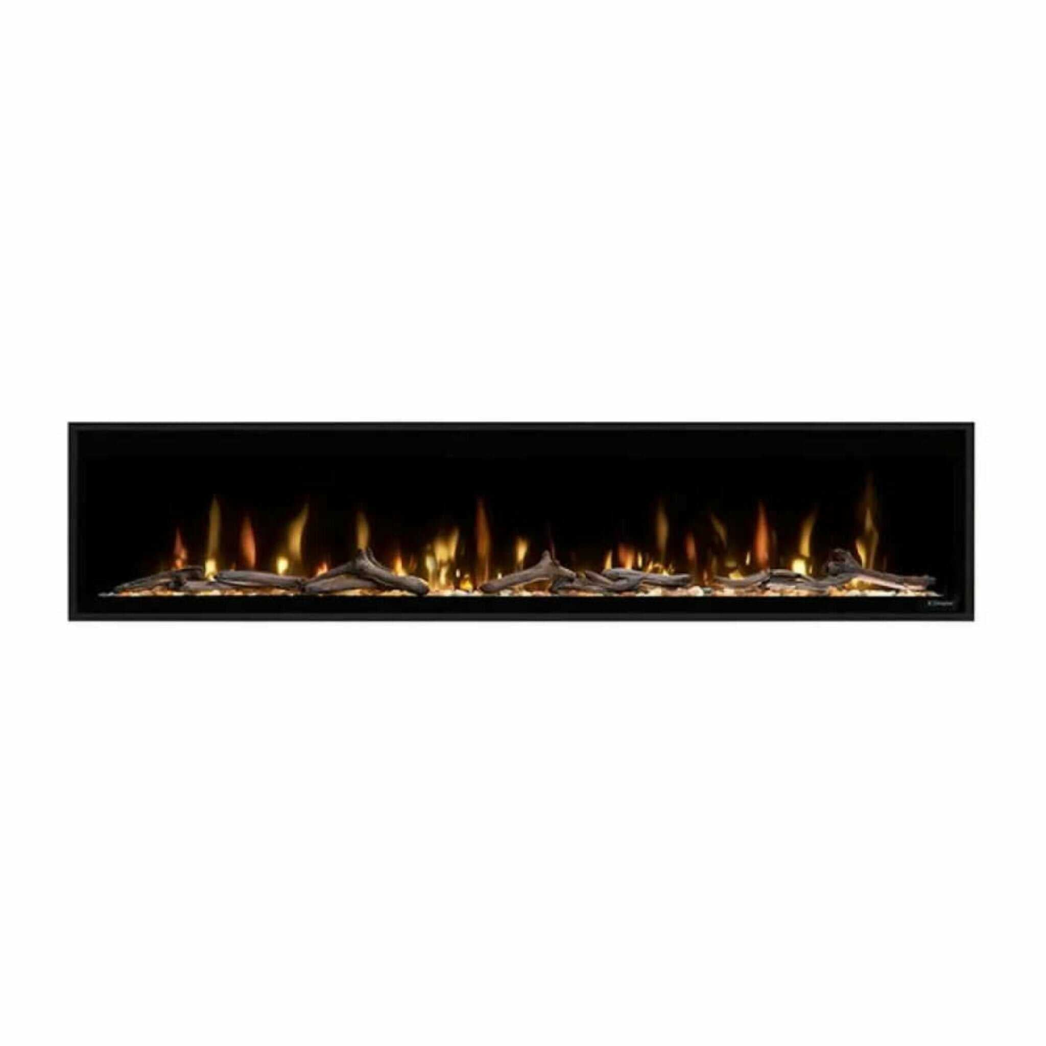 Dimplex Ignite Evolve Built-In Frosted Tumbled Glass Linear Electric Fireplace With Heat Boost System & Trim Kit (SAK59214)