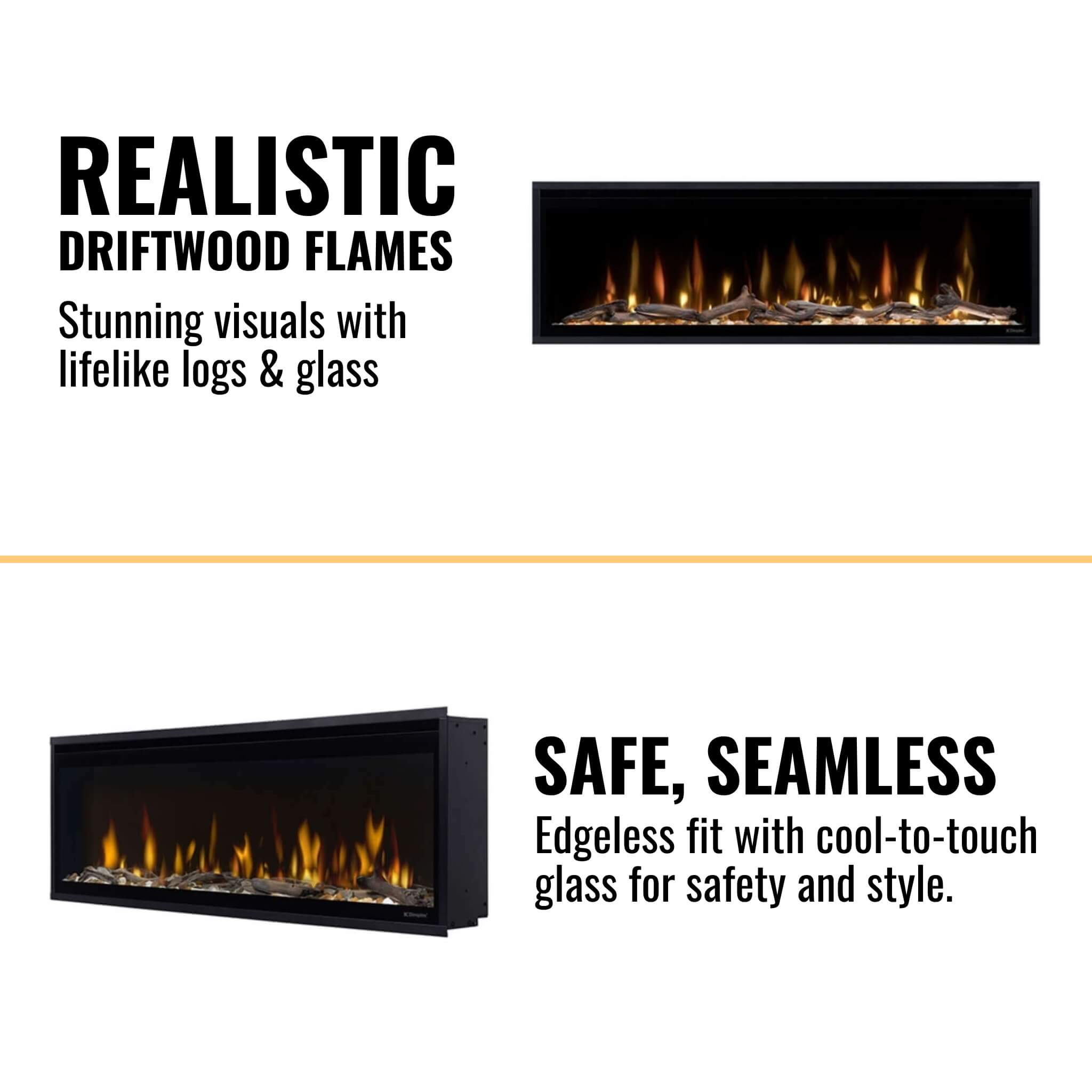 Dimplex Ignite Evolve 50" Premium Built-In Linear Electric Fireplace With Trim Kit [500002573] (SAK34812)