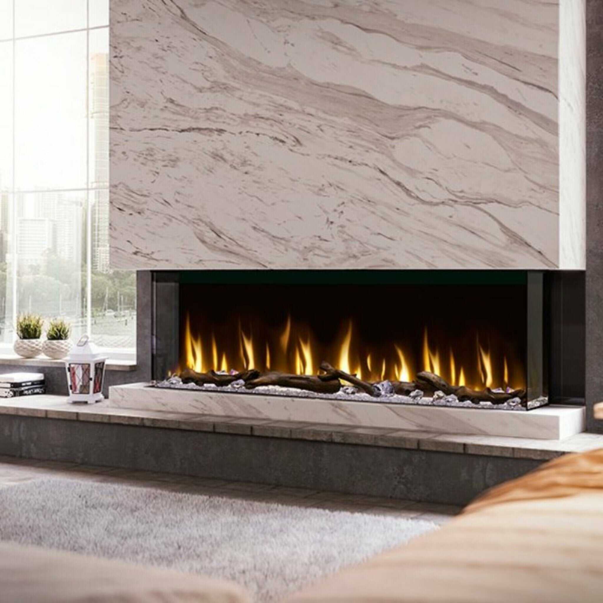 Dimplex IgniteXL Bold 60" Built-In Linear Modern Electric Fireplace With Multi Colored Flames [XLF6017-XD] (SAK90413)