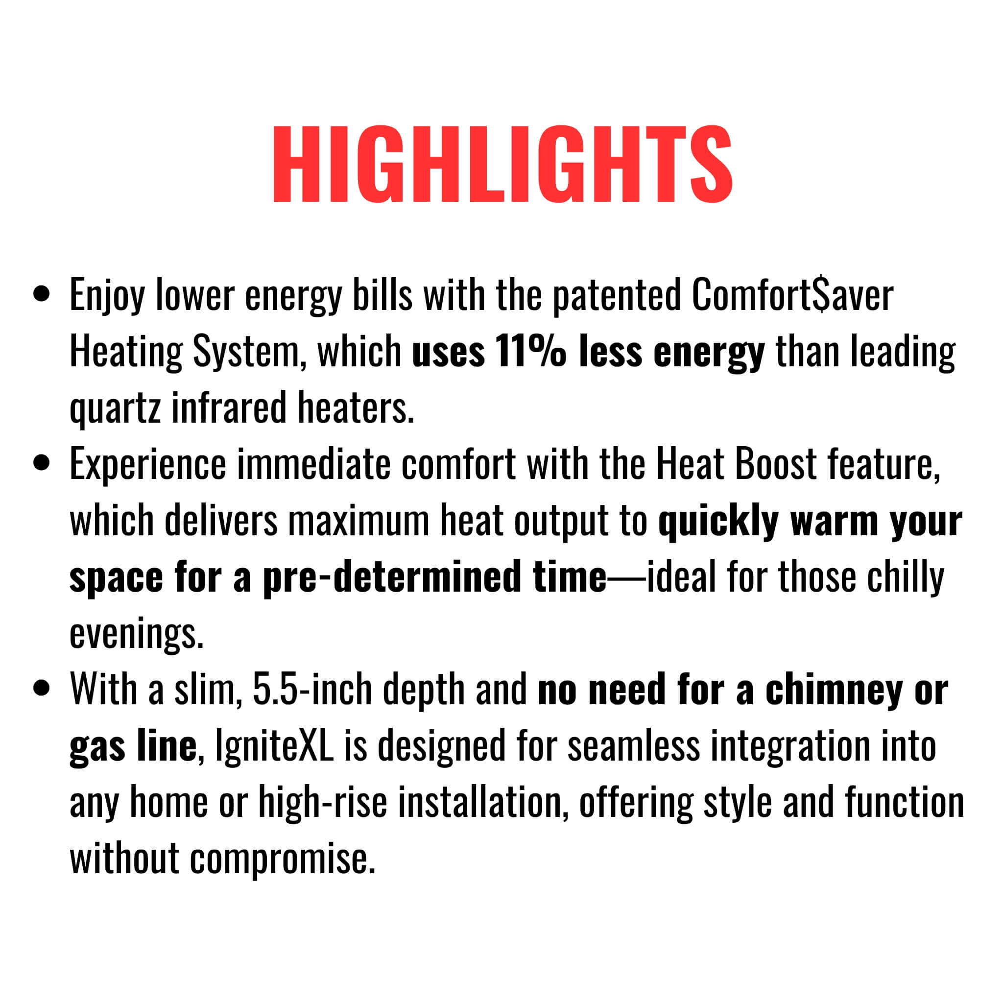 Dimplex IgniteXL 74-Inch Premium Built-In Linear Electric Fireplace With Integrated Heater Fan [XLF74] (SAK14736)