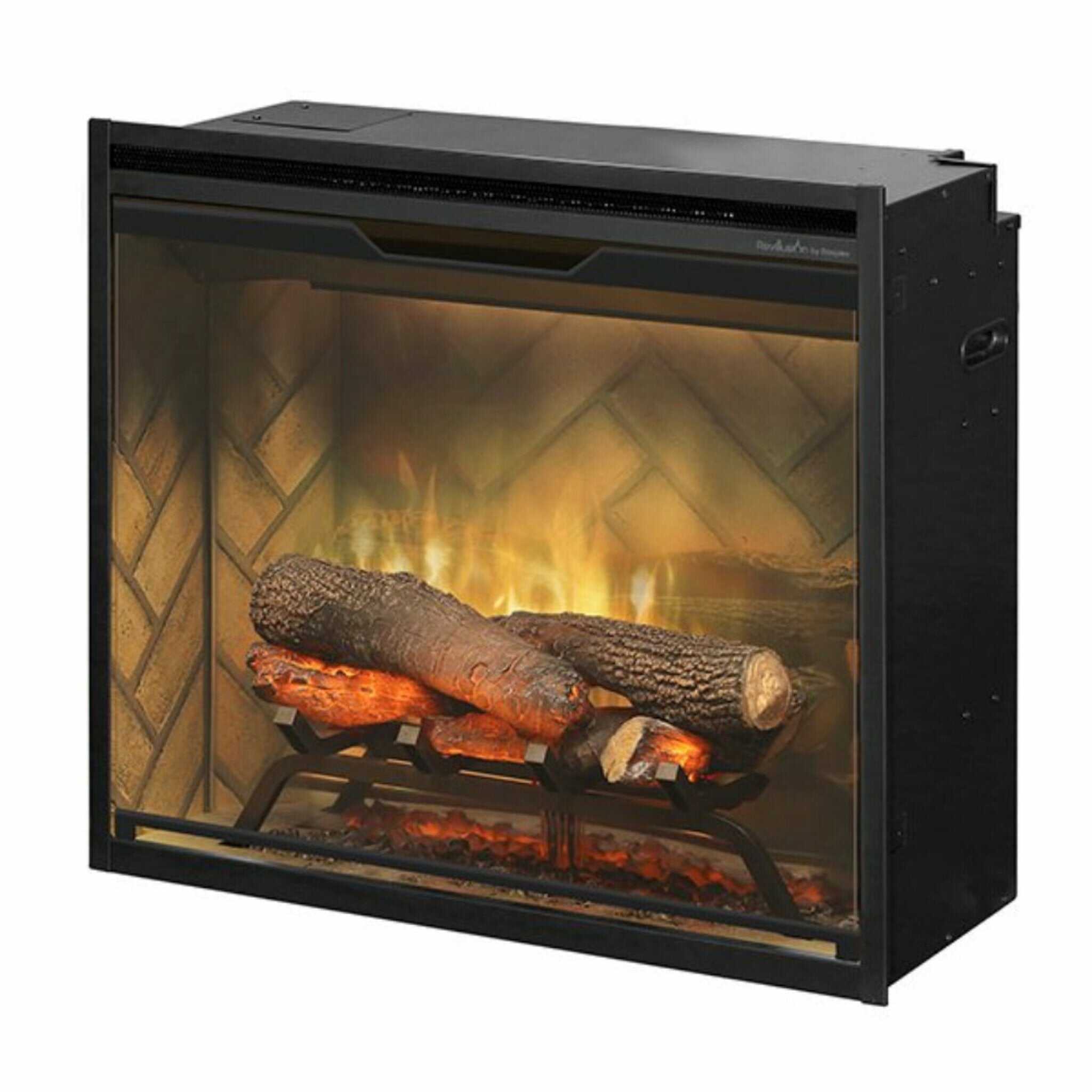 Dimplex Revillusion Herringbone Brick Built-In Electric Firebox With Front Glass [RBF30/36/42] (SAK12893)