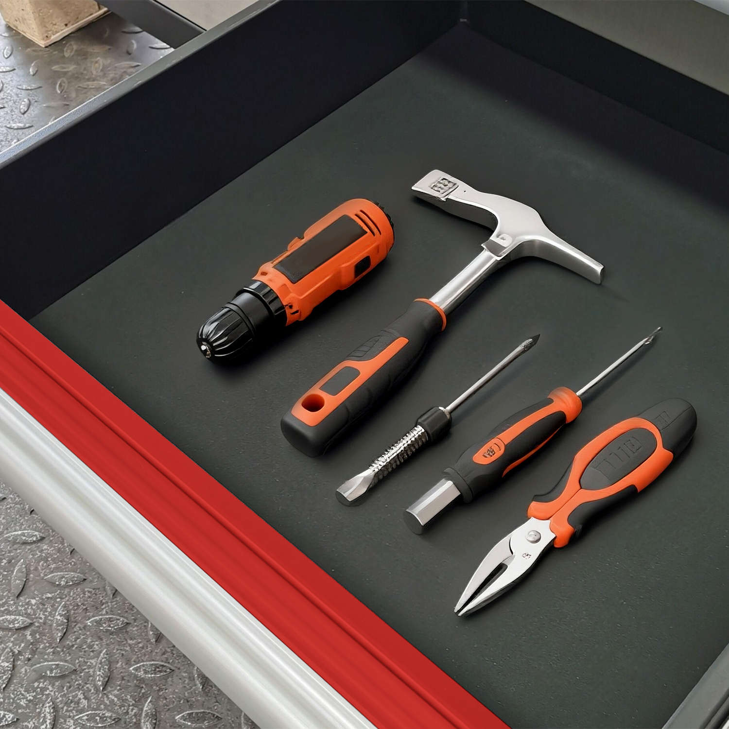 10ft Workbench Cabinet(40 Drawers, 2 Cabinets & 1 Pegboard)