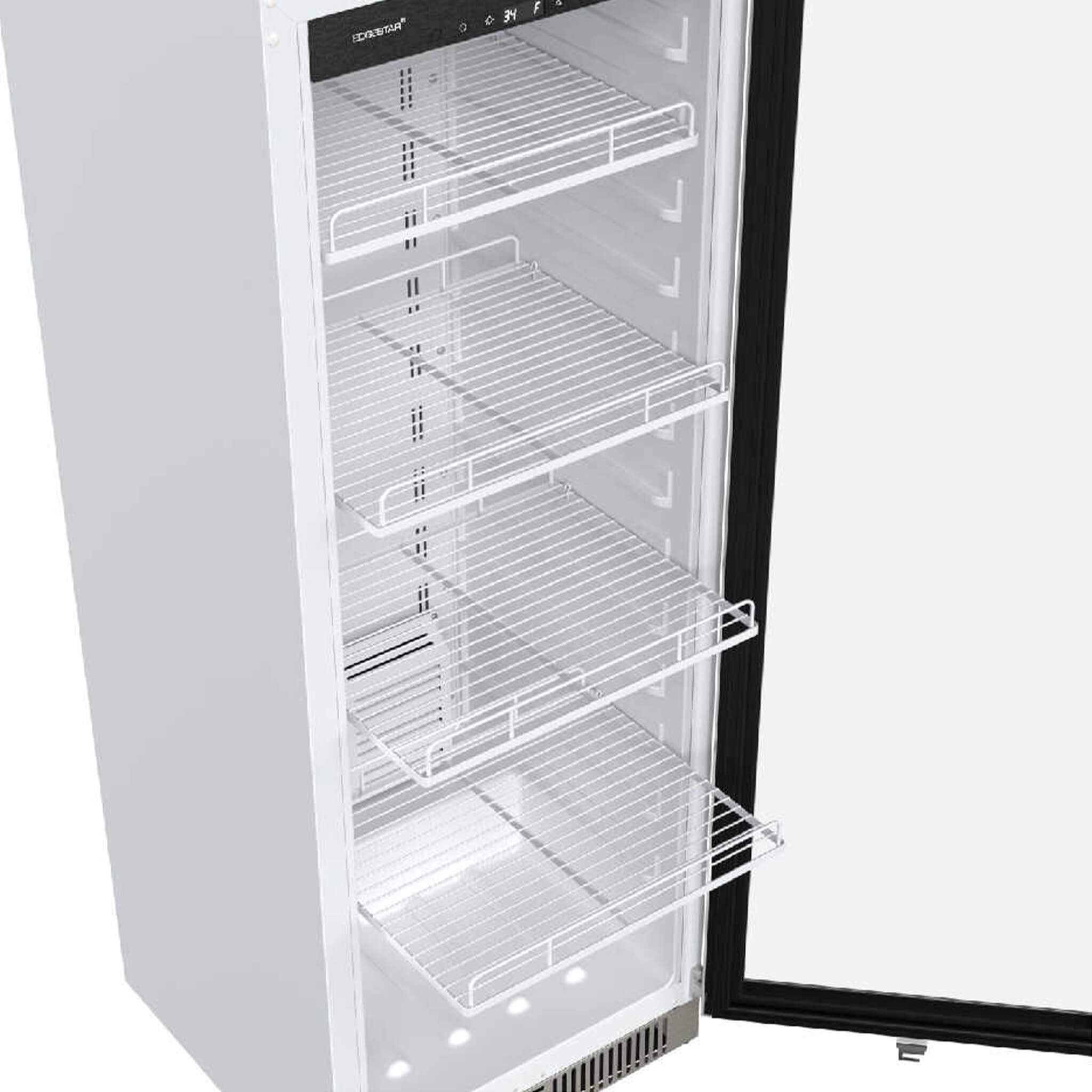 Edgestar 10.1 Cubic Feet Commercial Beverage Merchandiser With Temperature Alarm and Reversible Door, 22" [VBM101SS] (SAK45983)