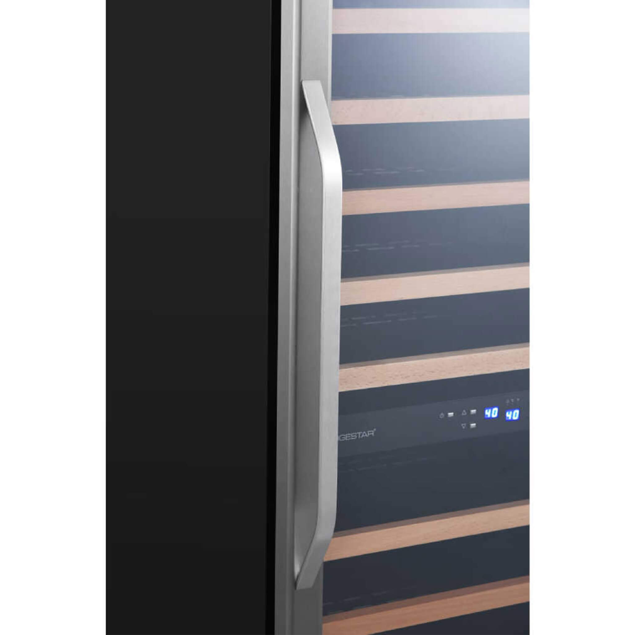 Edgestar 141 Bottle Capacity Freestanding Dual Zone Wine Cooler With Interior Lighting, 24" [CWR1552DZ] (SAK49245)