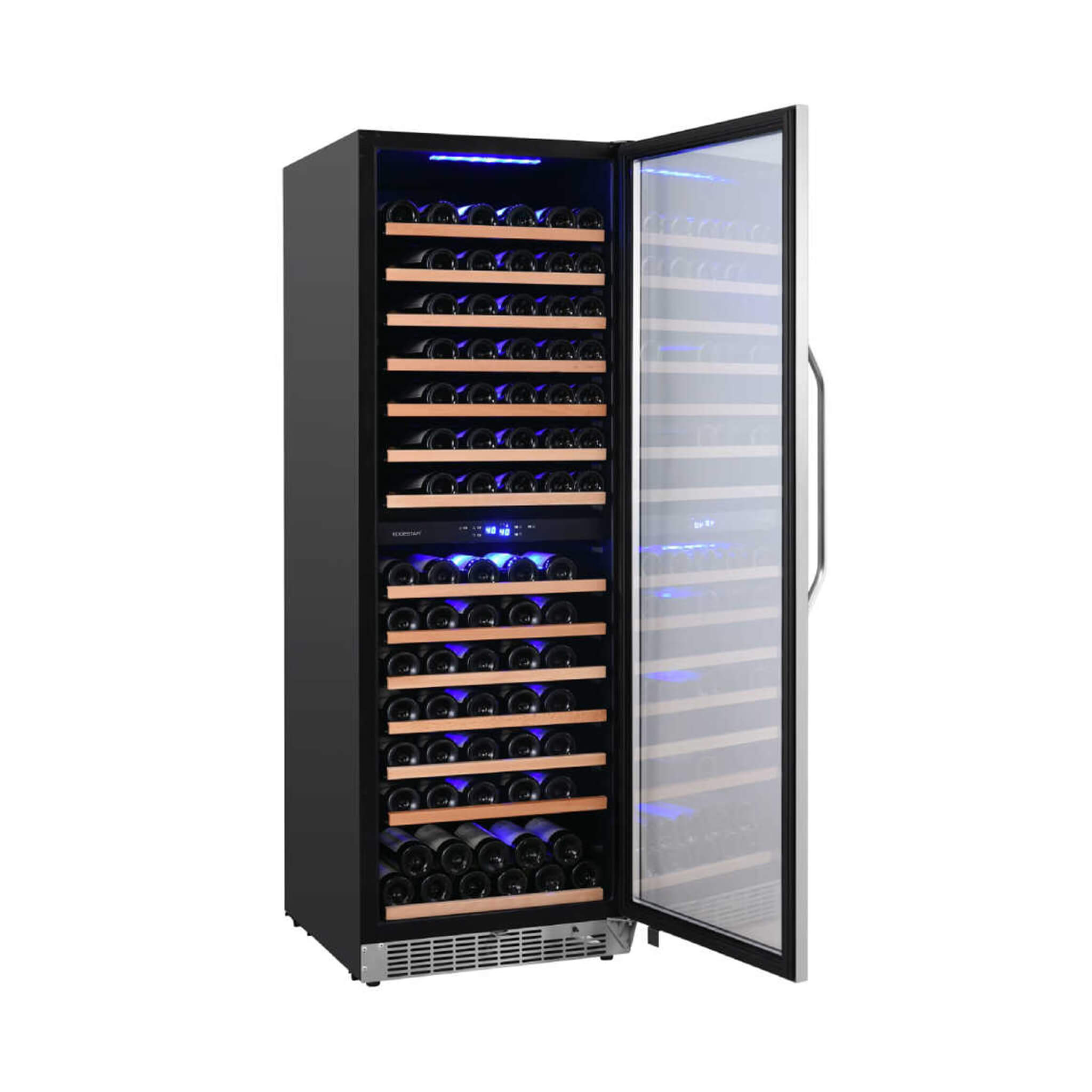 Edgestar 141 Bottle Capacity Freestanding Dual Zone Wine Cooler With Interior Lighting, 24" [CWR1552DZ] (SAK49245)