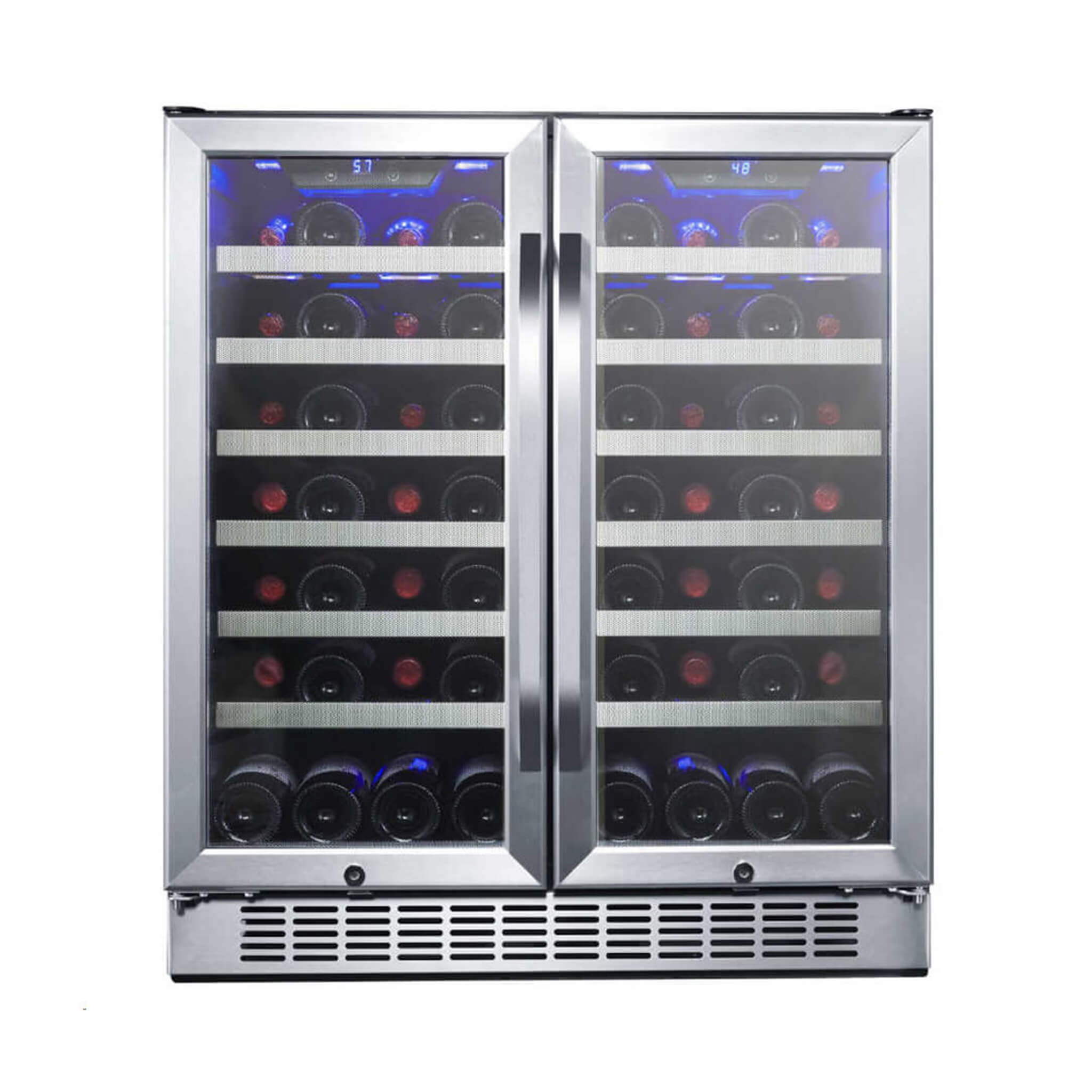 Edgestar 30" Wide 56 Bottle Capacity Built-In French Door Wine Cooler With Door Locks [CWR5631FD] (SAK56381)
