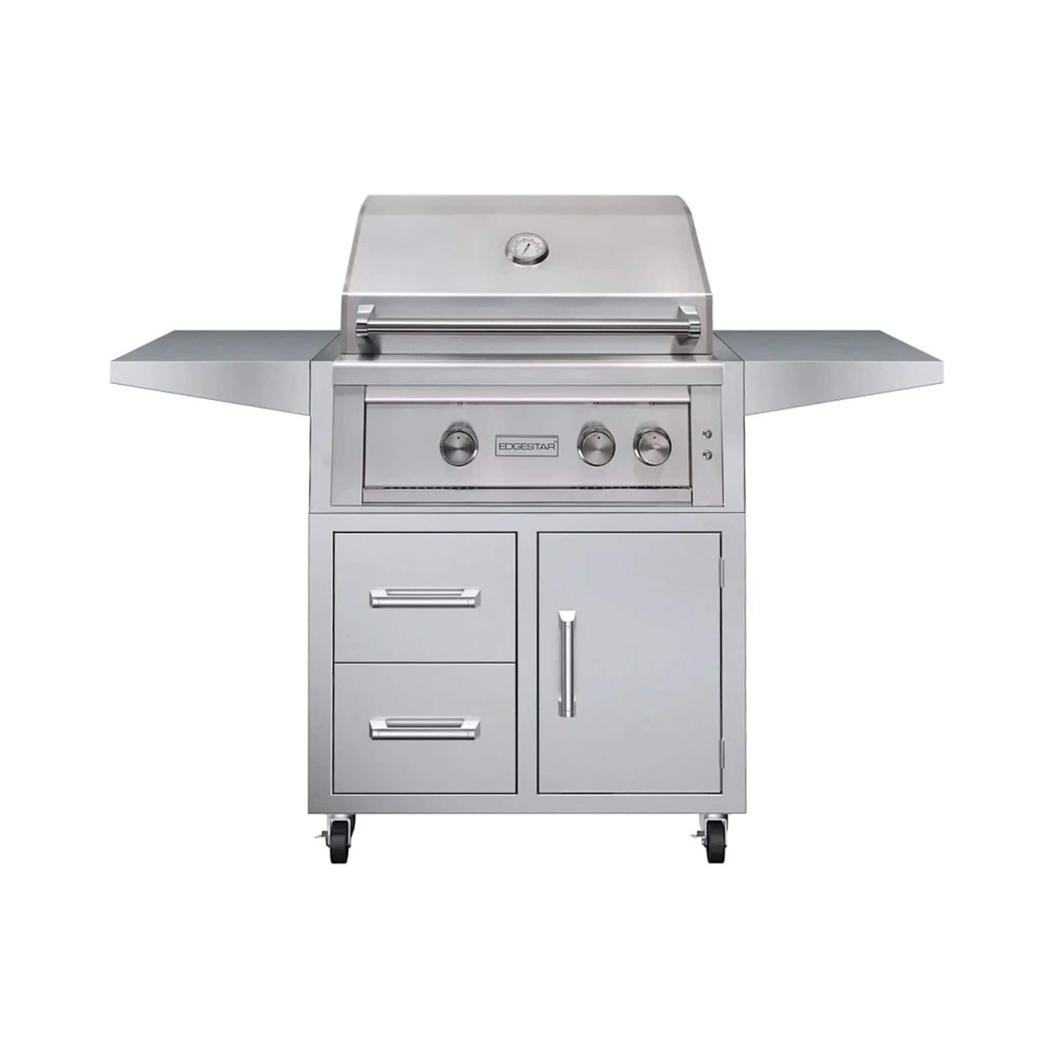 Edgestar 60K BTU 30-Inch Freestanding LED Lighting Grill And Cart With Rotisserie (SAK63985)