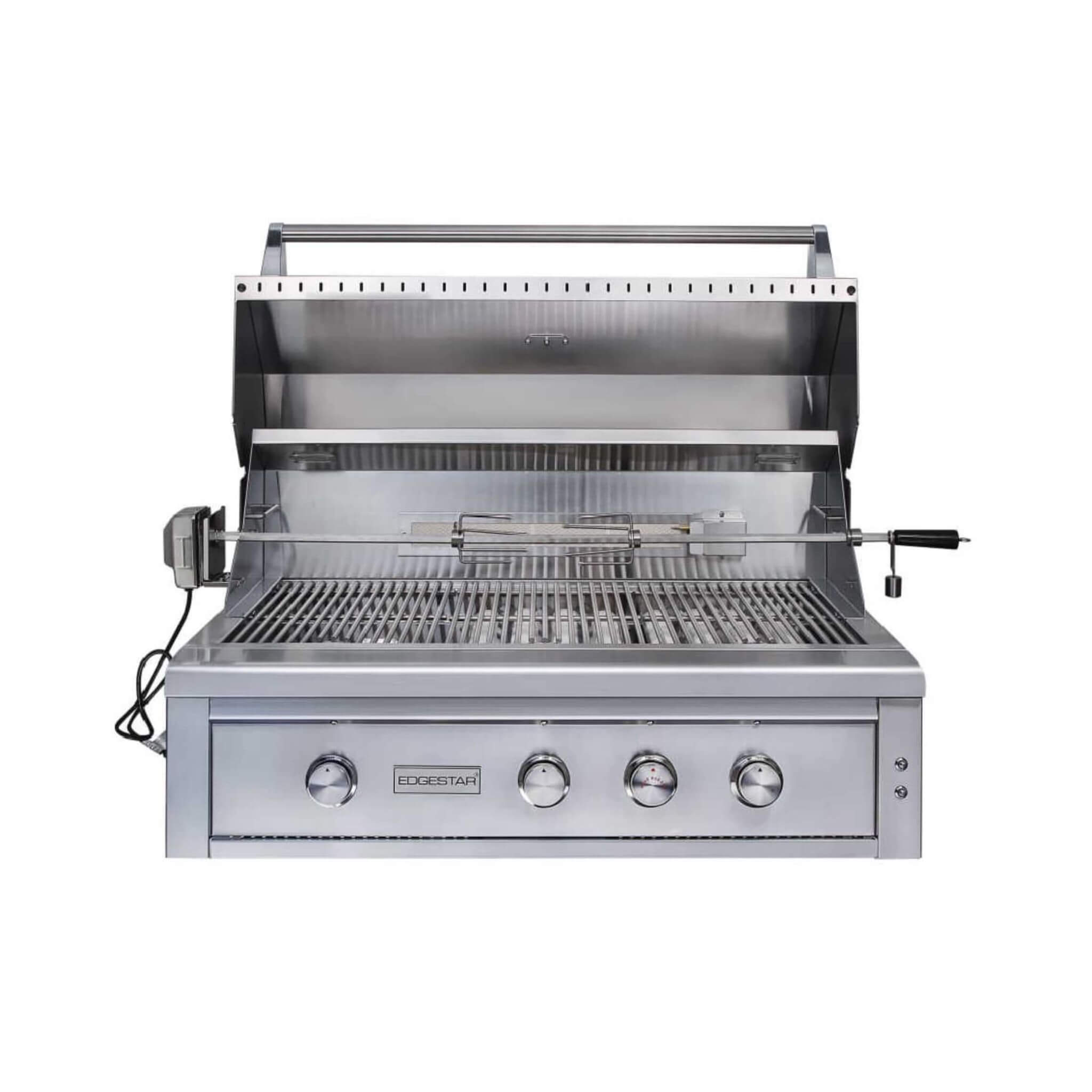 Edgestar 89K BTU 42" Wide Natural Gas Freestanding Grill Cart With Rotisserie And Lighted Knobs (SAK56935)