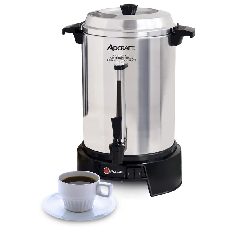 Adcraft 55 Cup Coffee Urn, in Silver