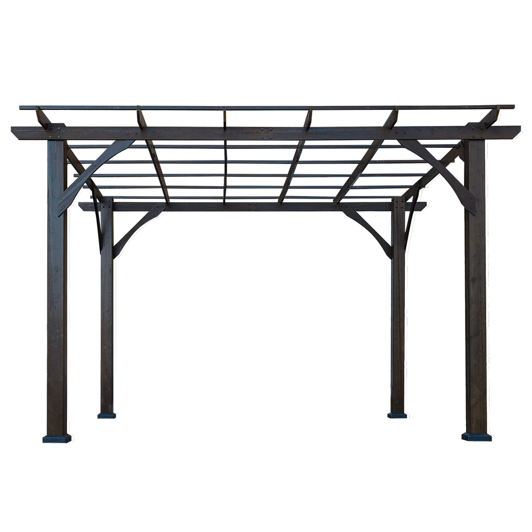 [10X12FT] Alora Premium Outdoor Brown Cedar Wood Pergola For Spacious Patios (SAK45639)