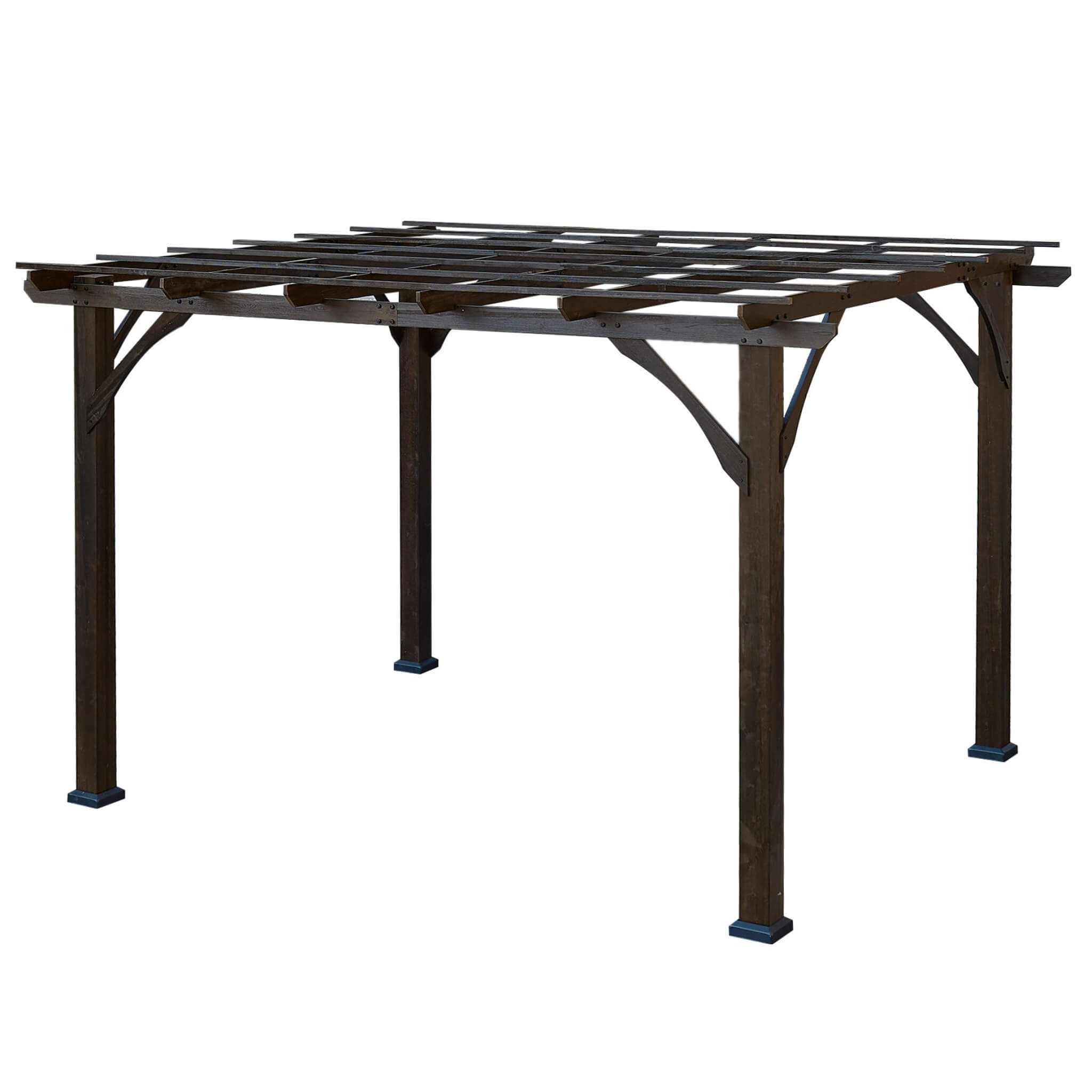 [10X12FT] Alora Premium Outdoor Brown Cedar Wood Pergola For Spacious Patios (SAK45639)