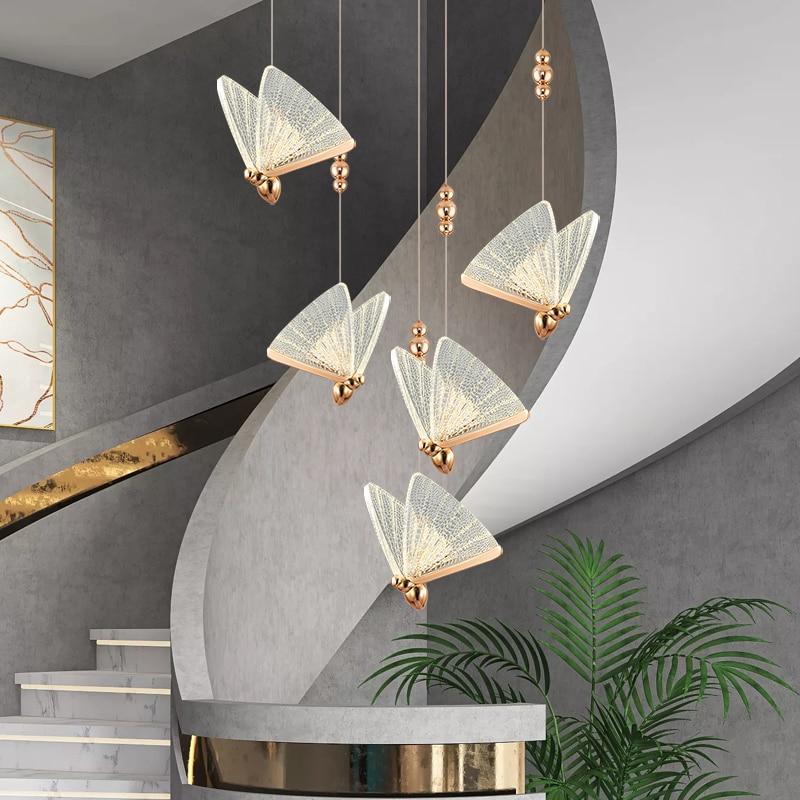 Entrancing Elegance: The Evelyn Butterfly Stair Chandelier