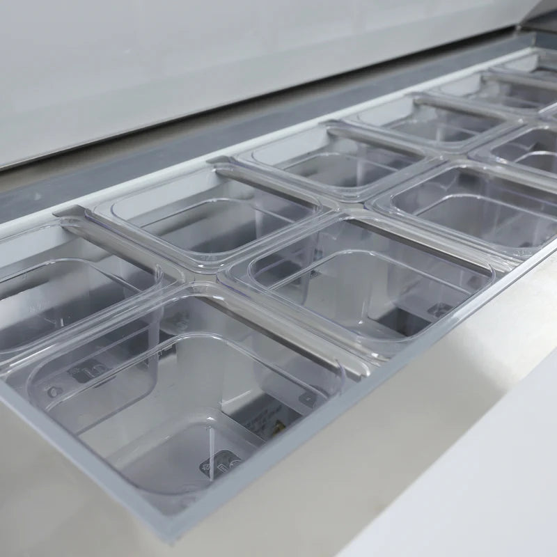 Grista Refrigerated Salad/Sandwich Prep Table, Two Doors, 47", in Stainless Steel