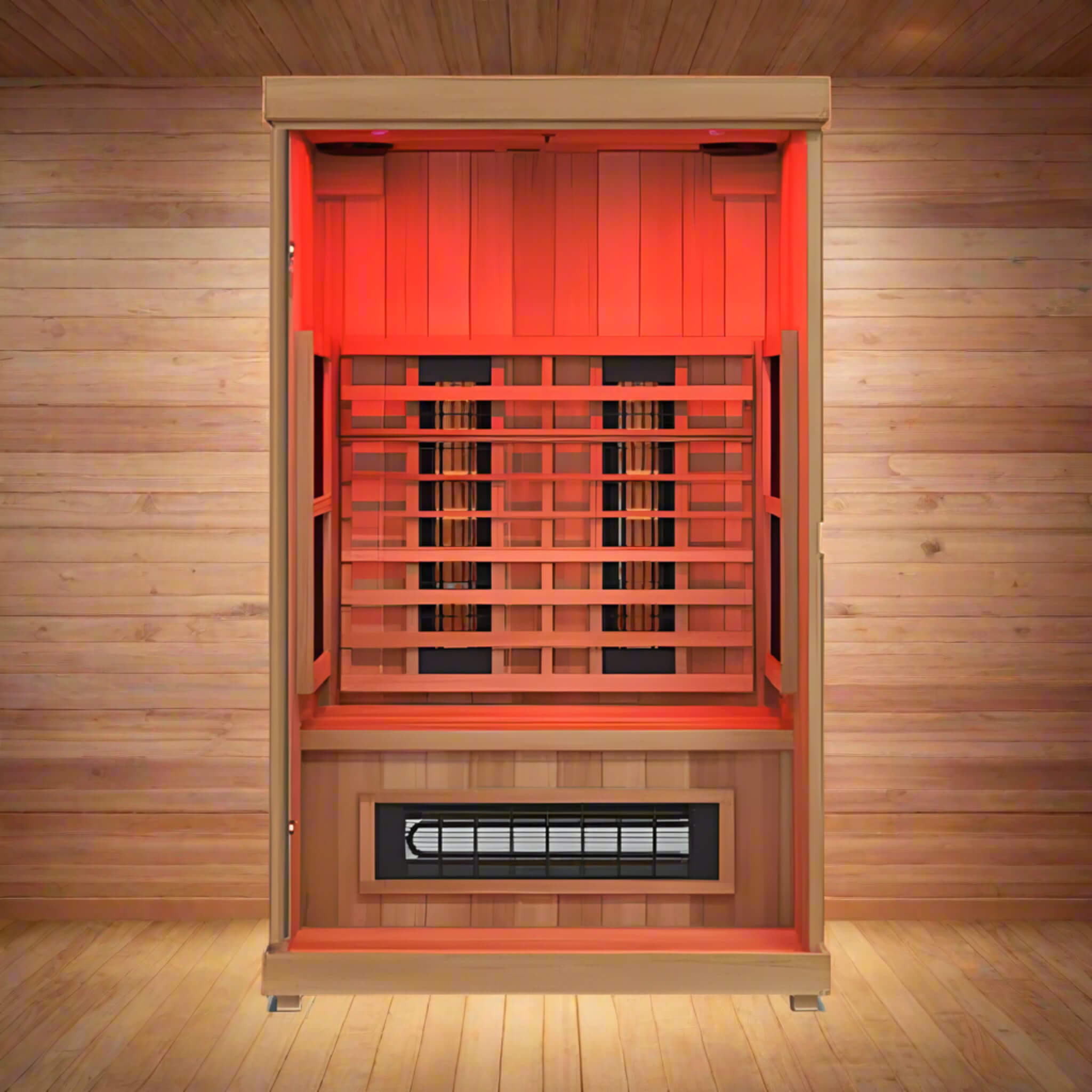 Finnmark FD-2 Full-Spectrum 2-Person Home Infrared Sauna With Built-In LCD Touchscreen Controller [FD-KN002] (SAK94731)