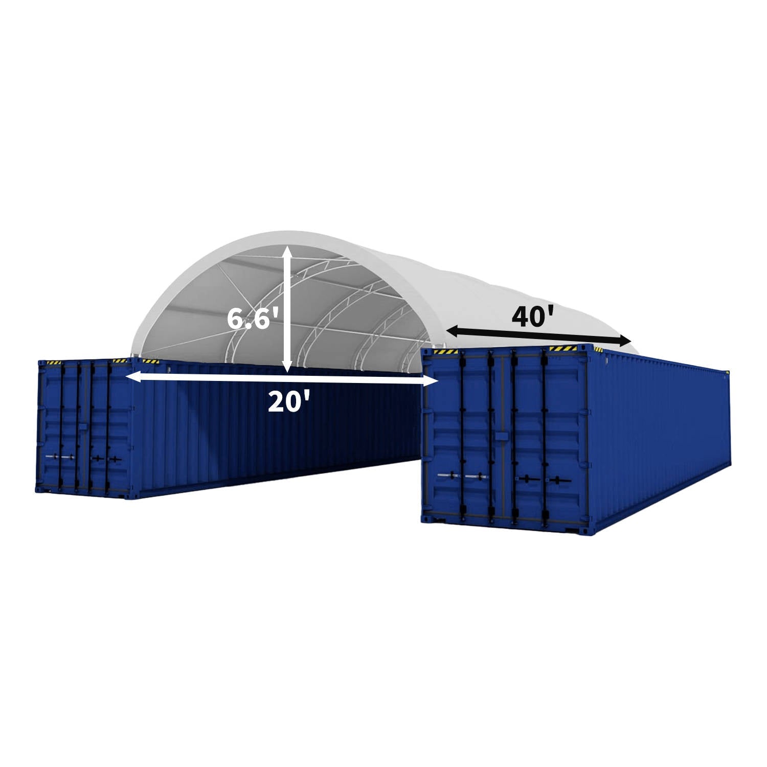 Fortified 20'x40' Double Truss Container Shelter