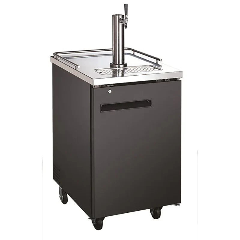 U-Star Single Tap Beer Dispenser, 7.8 cu ft Capacity, in Black