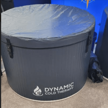 Dynamic Cold Therapy Inflatable Round Cold Plunge with Chiller | Cools to 37°F | Wi-Fi App Controlled | Ozone Filtration | Drop Stitch PVC | Child Safety Cover | Indoor & Outdoor Use