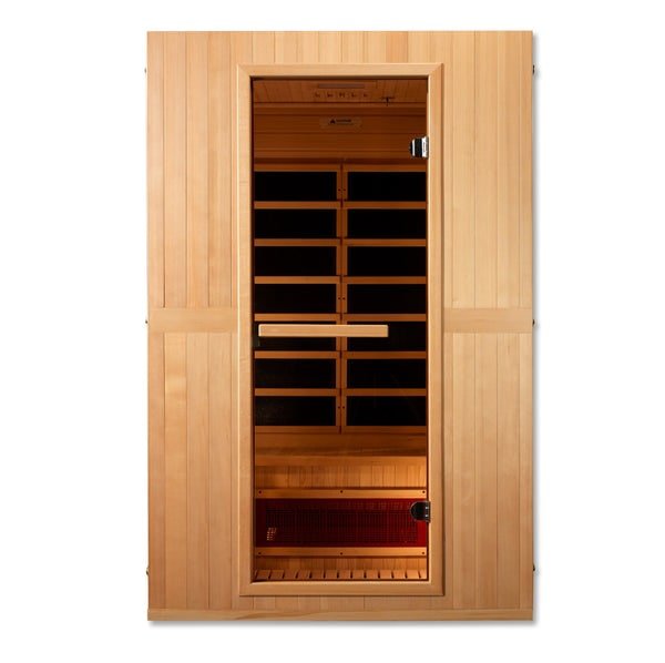 Maxxus "Serenity" Dual Tech 2-Person Low EMF FAR Infrared Sauna with Canadian Hemlock