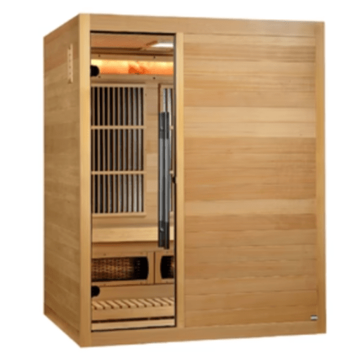Golden Designs "Soria" 3-Person Full Spectrum Indoor Hybrid Sauna with Harvia Stove