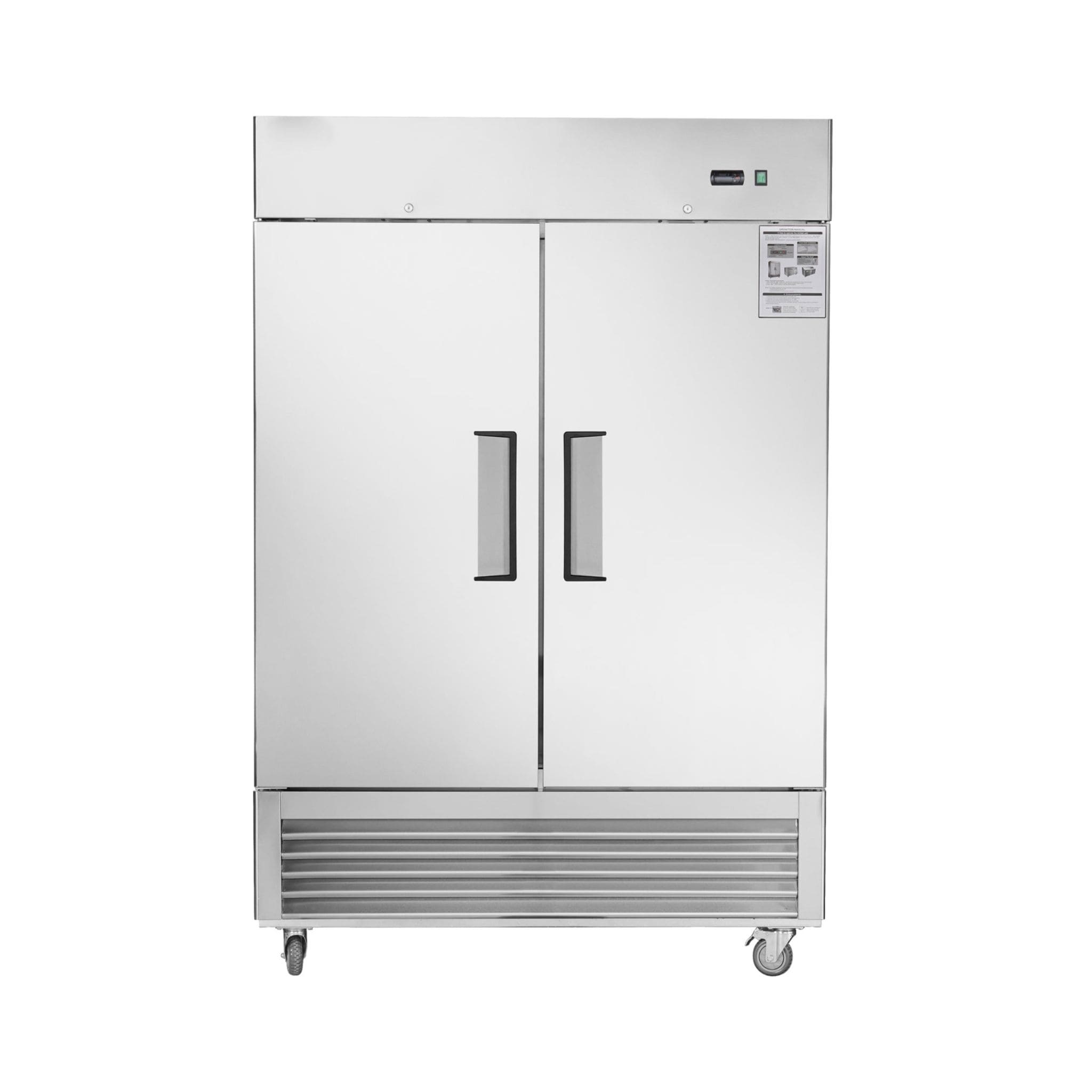 Heavy-Duty 54-Inch Stainless Steel 2-Door Reach-In Upright Commercial Freezer (SAK66598)