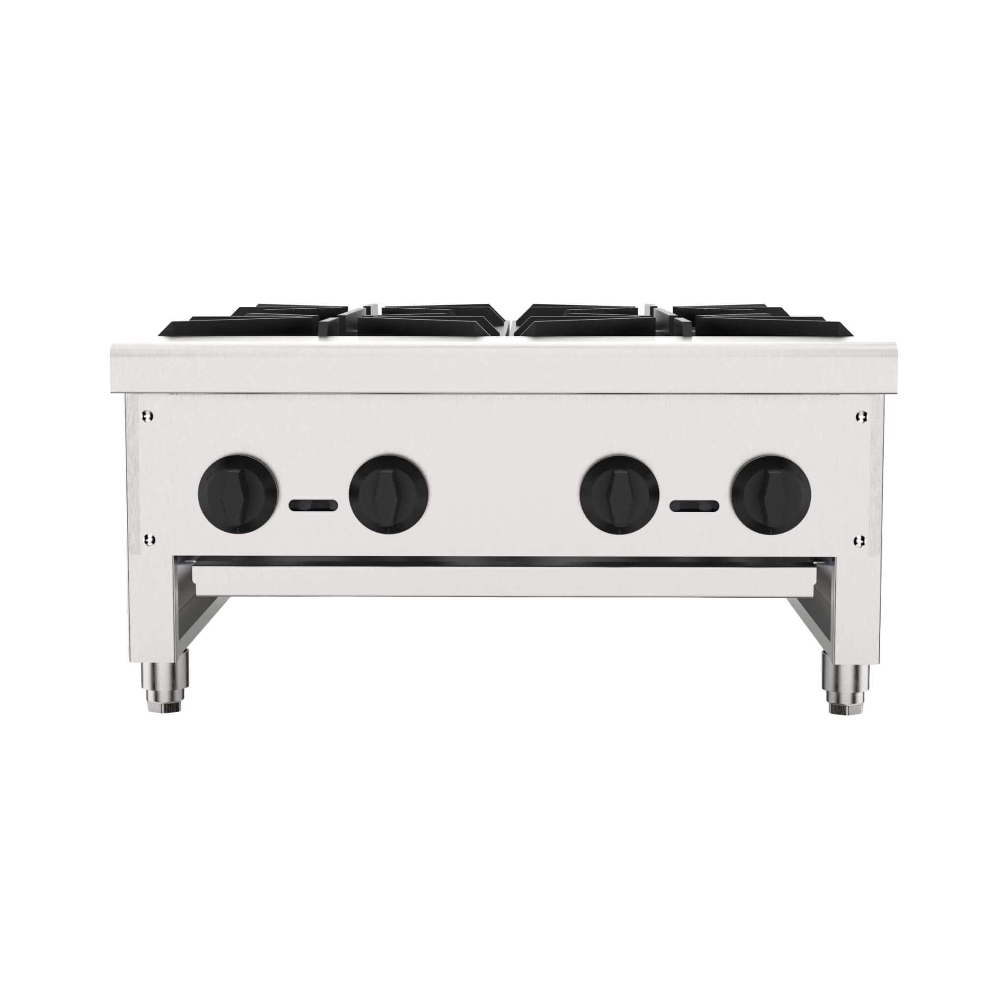 Heavy-Duty Commercial 112K BTU 4-Burner Stainless Steel Gas Stove Hot Plate (SAK39201)