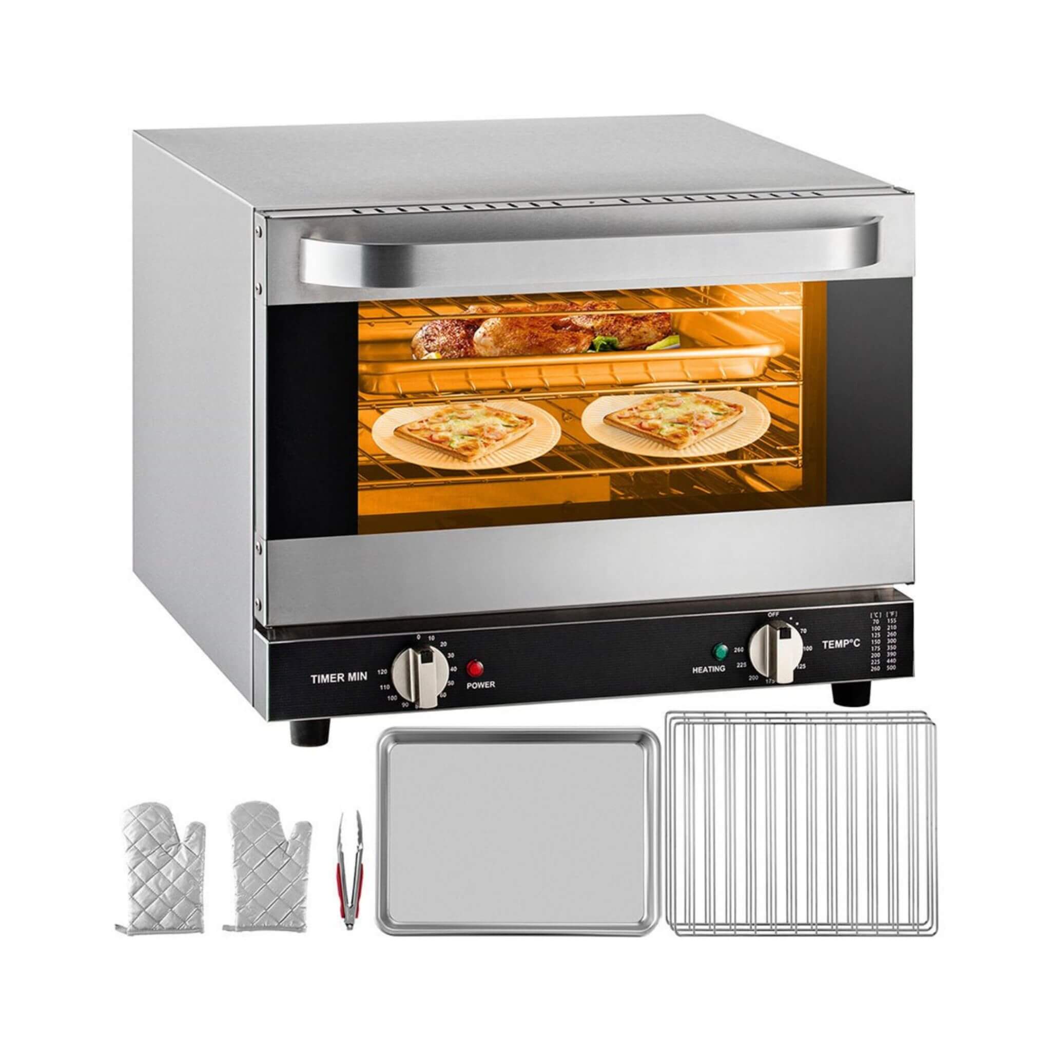 Heavy-Duty Commercial Stainless Steel Countertop Convection Toaster Oven (SAK51683)