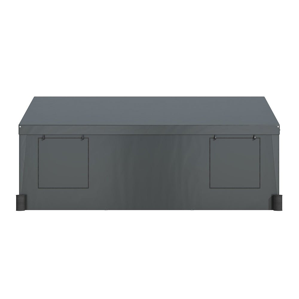 [12X20FT] Alora Heavy-Duty Outdoor Premium Garage Tarp Canopy Shelter W/ Removable Sidewalls (SAK94615)