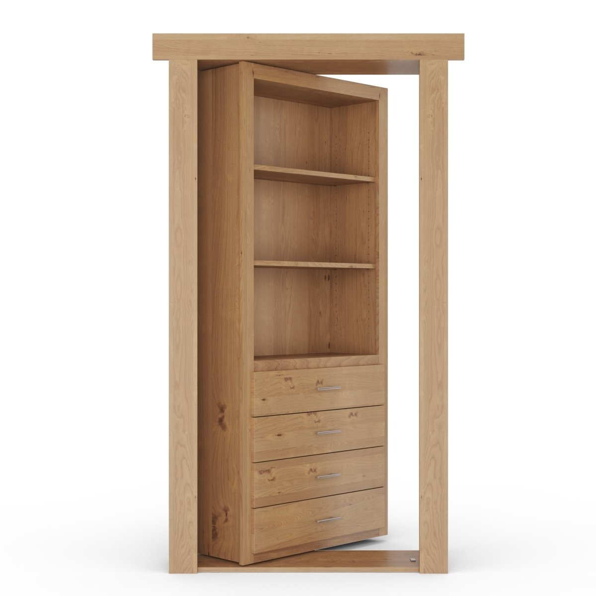 Hidden Flush Mount Knotty Alder Dresser Door