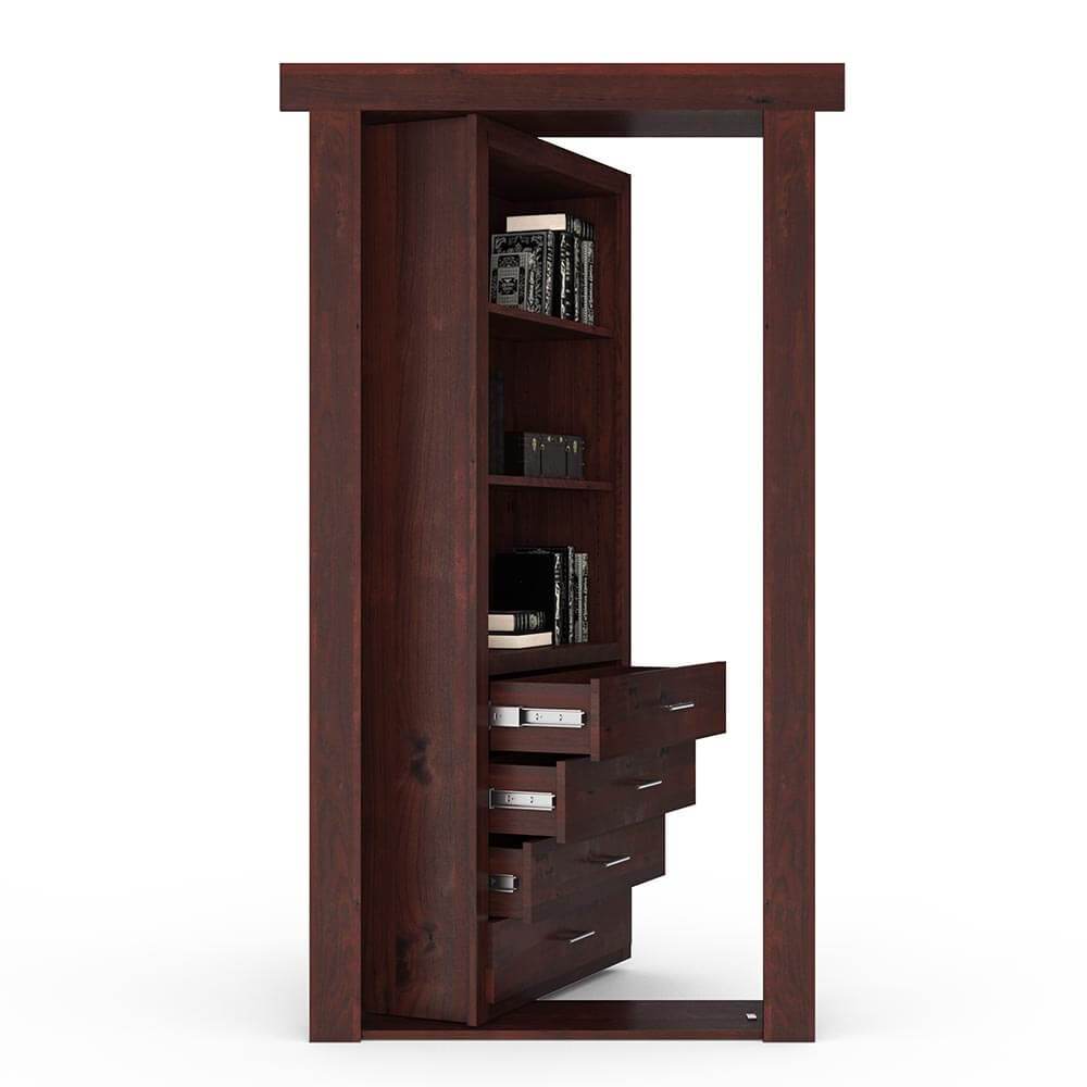 Hidden Flush Mount Knotty Alder Dresser Door