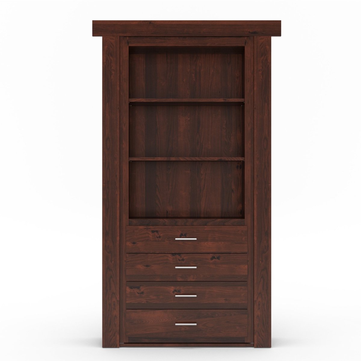 Hidden Flush Mount Knotty Alder Dresser Door
