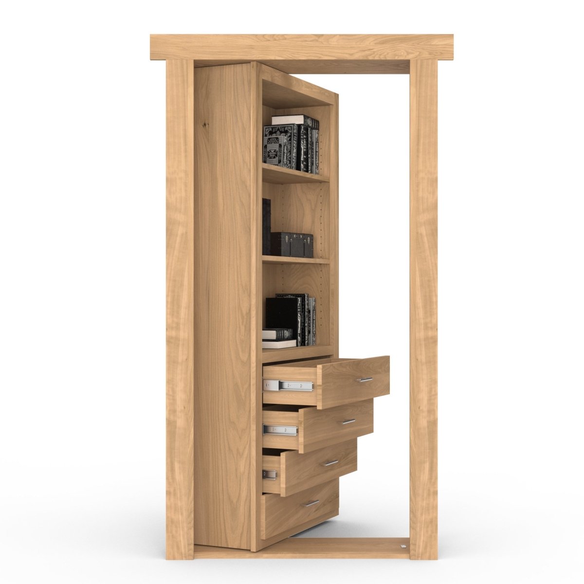 Hidden Flush Mount Maple Dresser Door