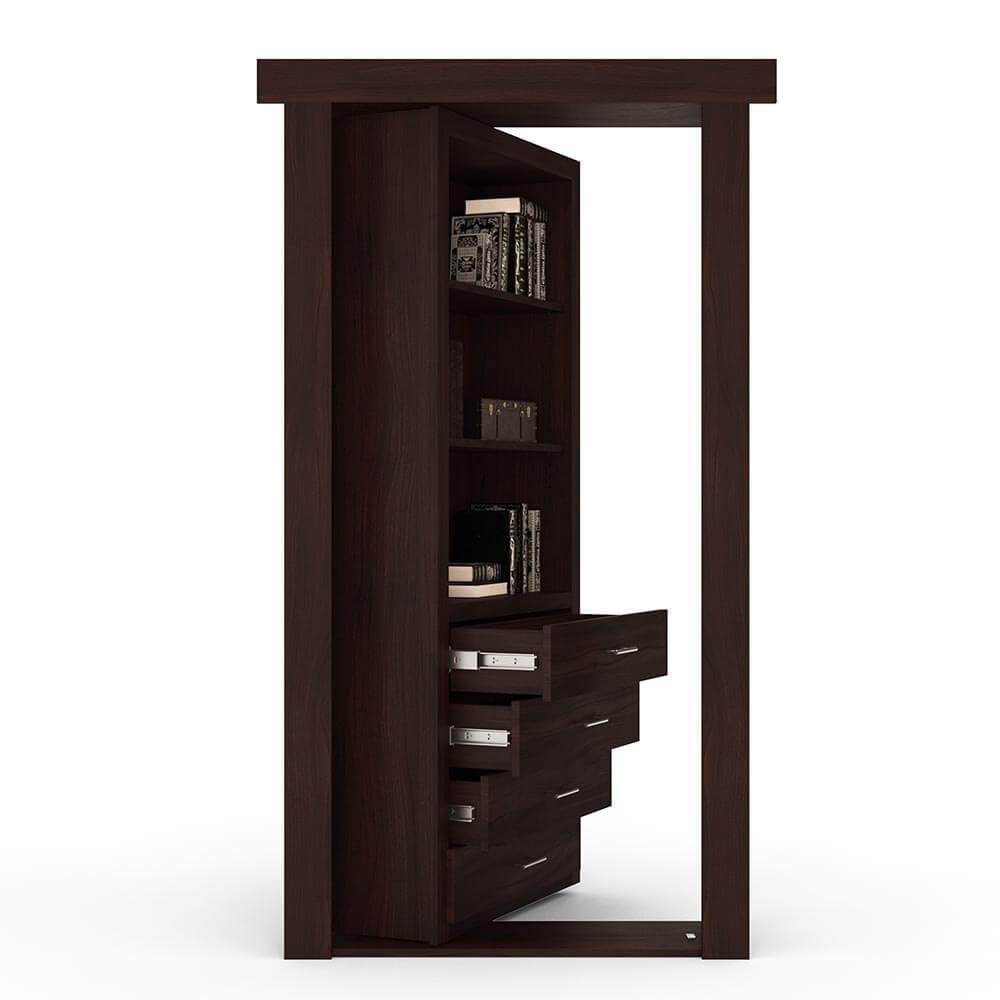 Hidden Flush Mount Walnut Dresser Door