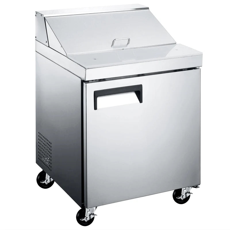 Grista Refrigerated Salad/Sandwich Prep Table, Single Door, 27" in Stainless Steel