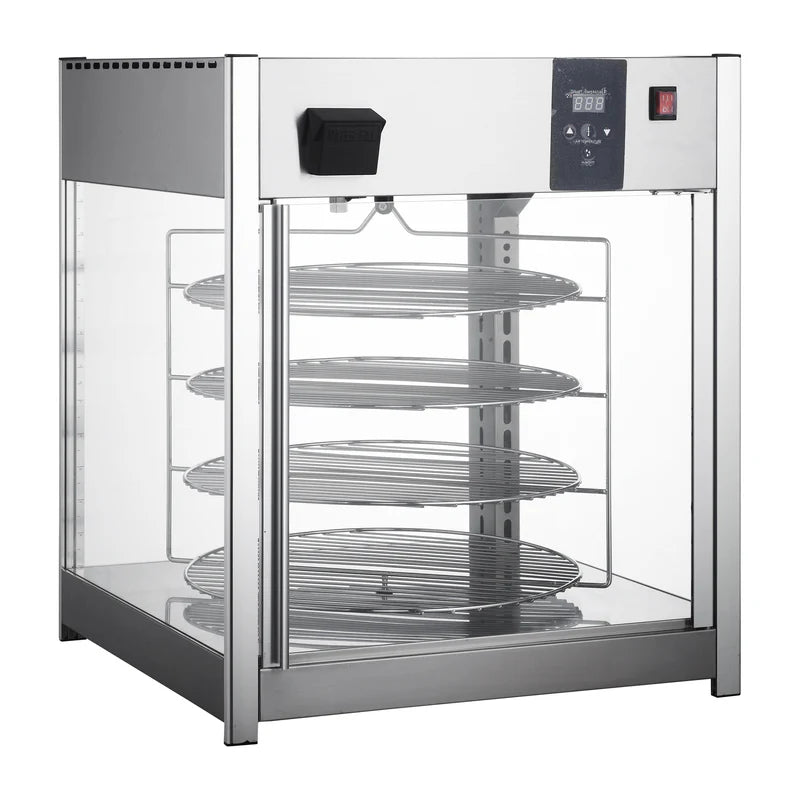 Adcraft Rotating Pizza Display, in Stainless Steel