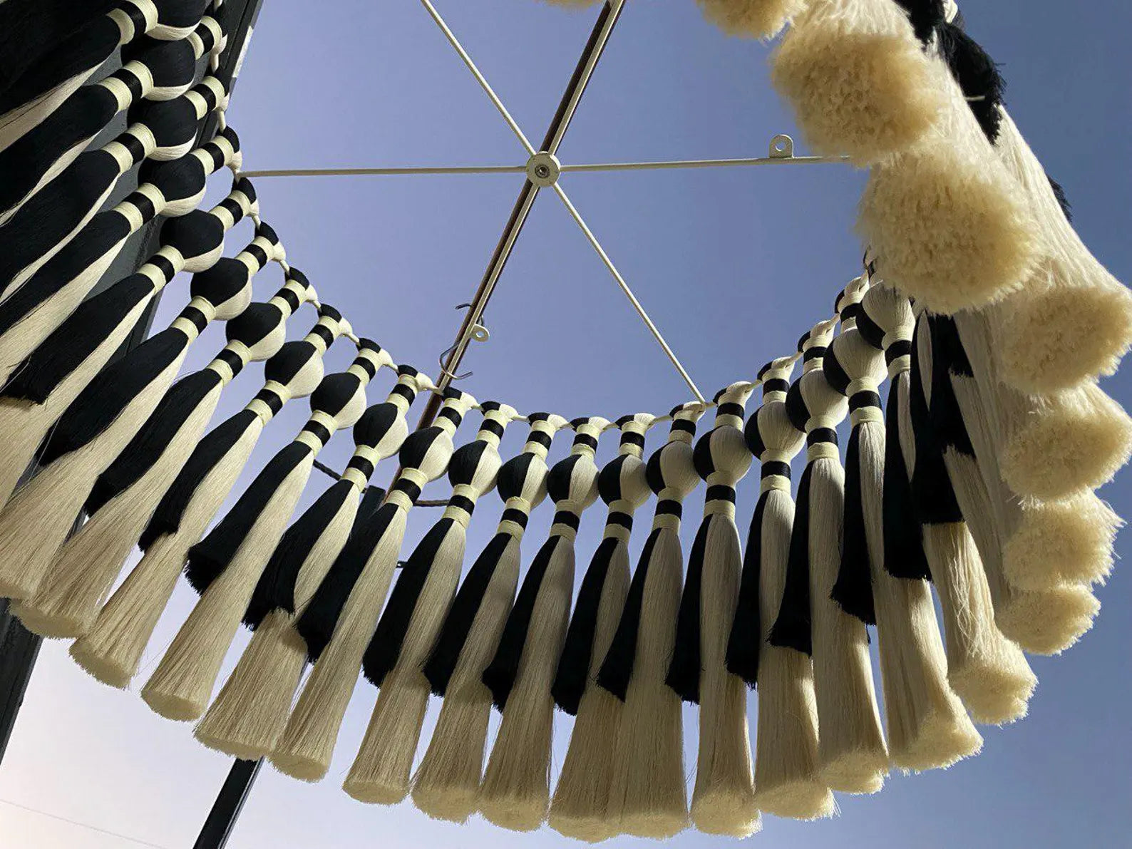 Black and White Modern Macrame