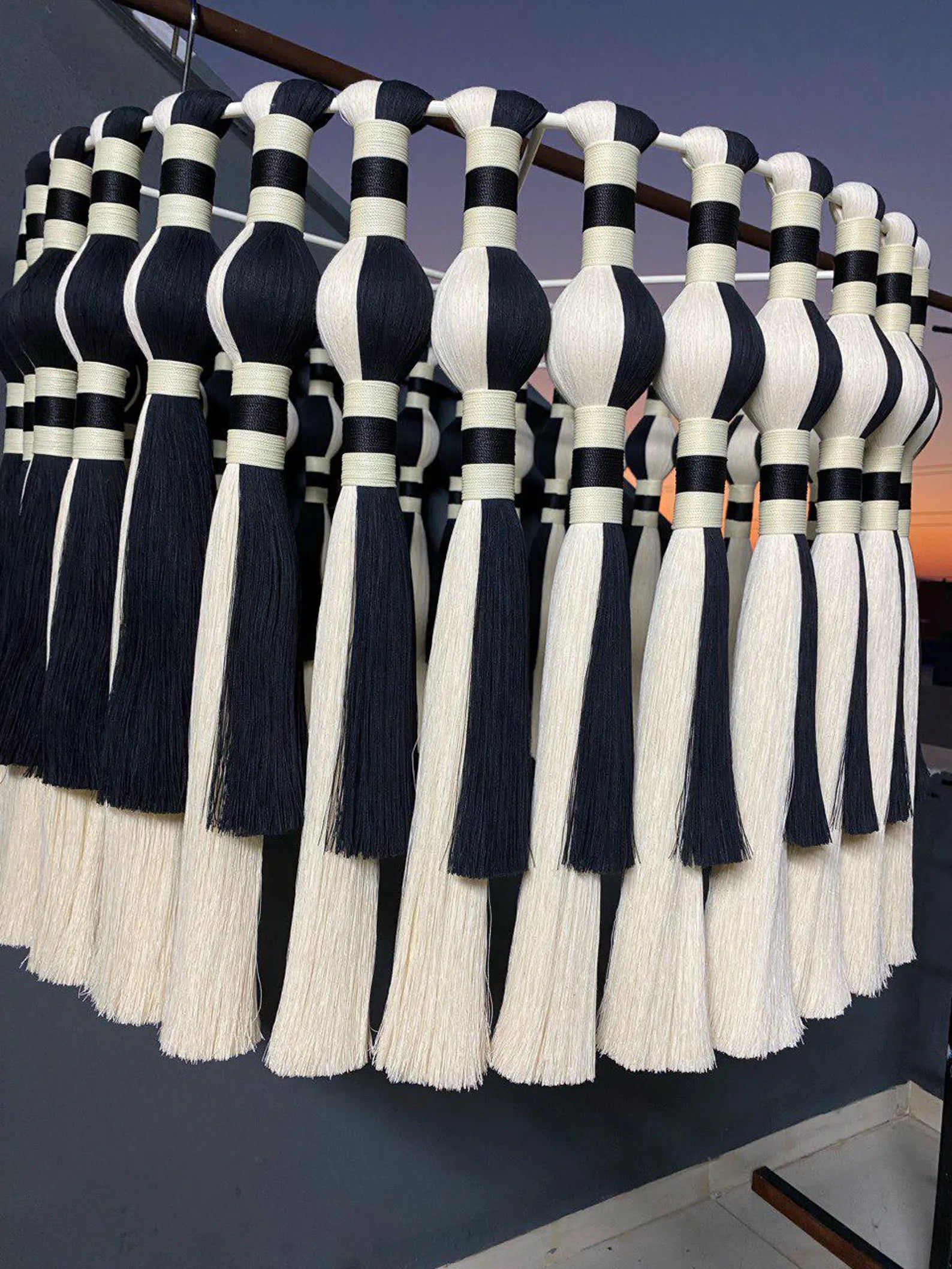 Black and White Modern Macrame