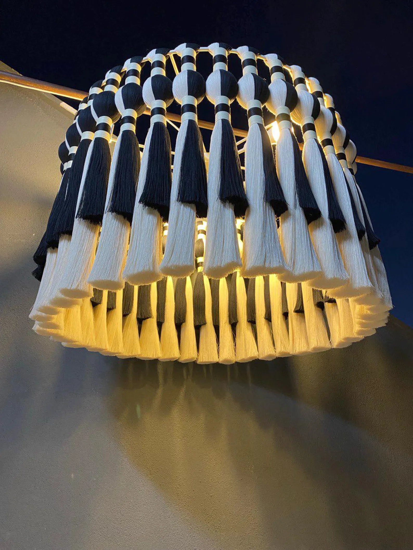 Black and White Modern Macrame